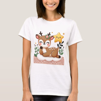 Camiseta Sonrisa de ciervo suave