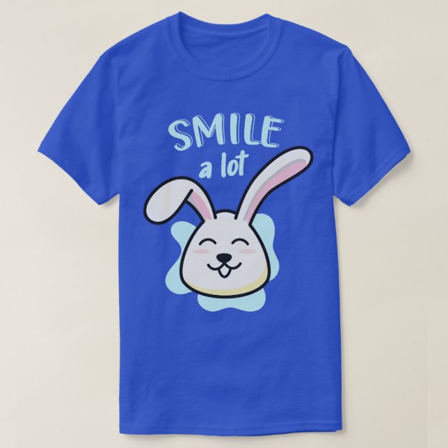 Camiseta Sonrisa de conejito lindo un conejo muy divertido (Diseño del anverso)