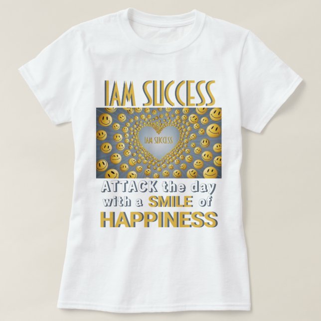 CAMISETA SONRISA DE FELICIDAD (Diseño del anverso)