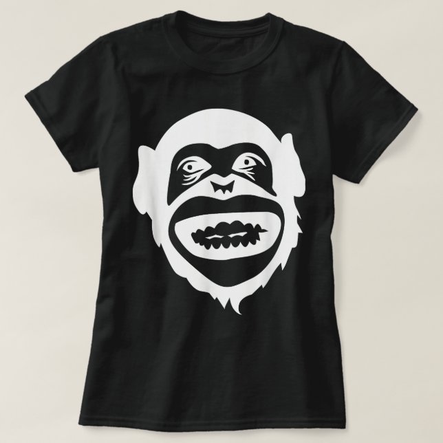 Camiseta Sonrisa de mono chimpancé (Diseño del anverso)