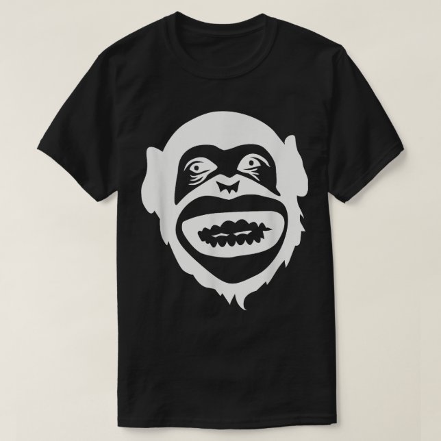 Camiseta Sonrisa de mono chimpancé (Diseño del anverso)