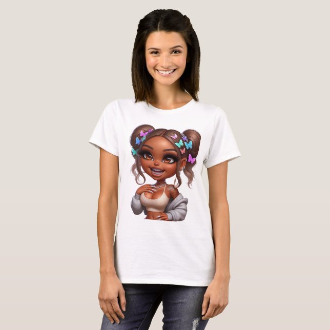 CAMISETA SONRISA DE MUÑECA CHIBI (Anverso completo)