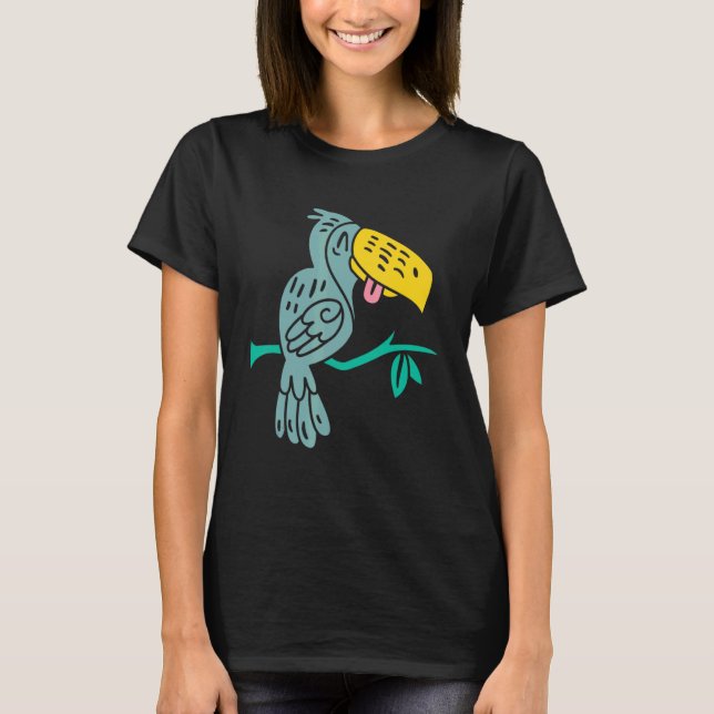 Camiseta sonrisa de pájaro Positivo (Anverso)