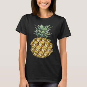 Camiseta sonrisa de piña fructífera cara fruta amarilla ver