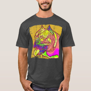 Camiseta Sonrisa de Pitbull Colorida, Perro Es Amor, Vintag