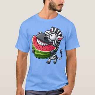 Camiseta Sonrisa de sandía cebra extravagante muestra dient