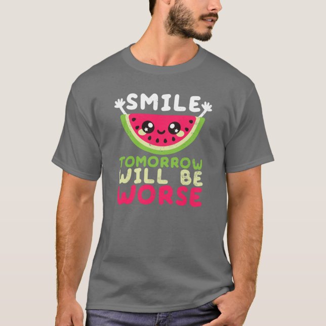 Camiseta sonrisa de sandía divertida (Anverso)