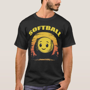 Camiseta Sonrisa de softbol Sunset