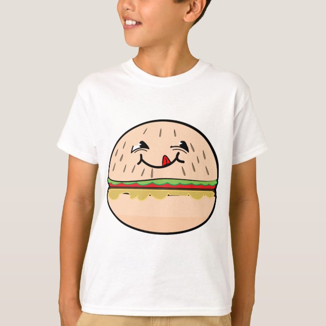 Camiseta Sonrisa divertida de la hamburguesa (Anverso)