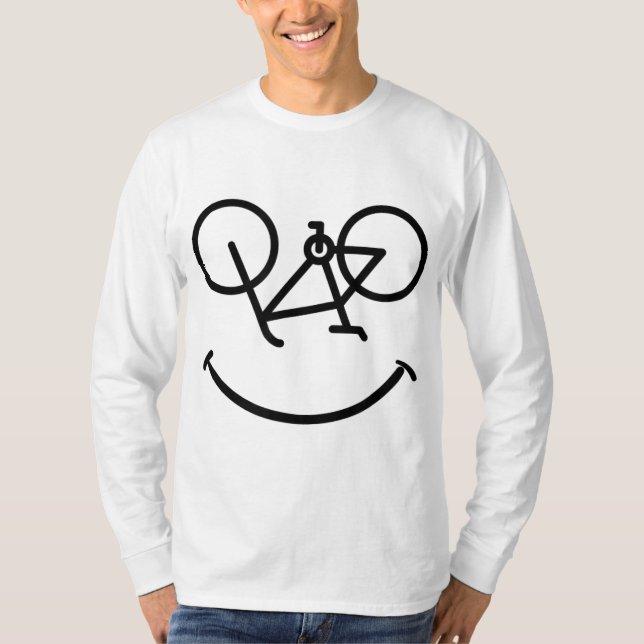 Camiseta Sonrisa divertida en bicicleta cita motociclismo s (Anverso)