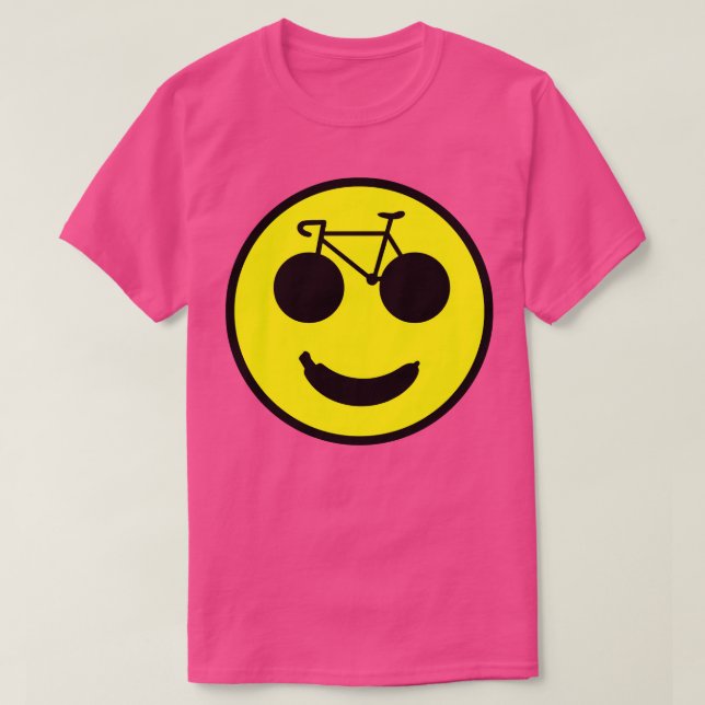 Camiseta Sonrisa divertida en bicicleta de plátano (Diseño del anverso)