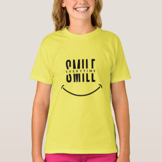 Camiseta Sonrisa divertida negra y blanca cada vez que cami