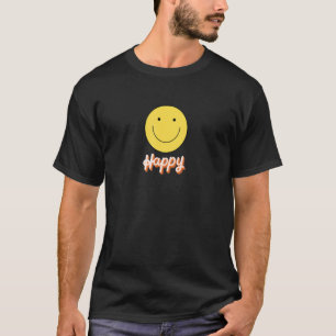 Camiseta Sonrisa dulce cara feliz unisex amarillo divertido