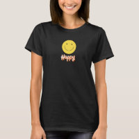 Sonrisa dulce cara feliz unisex amarillo divertido