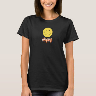 Camiseta Sonrisa dulce cara feliz unisex amarillo divertido