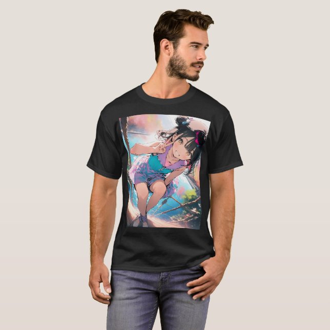 Camiseta Sonrisa en el puente Sunlit (Anverso completo)