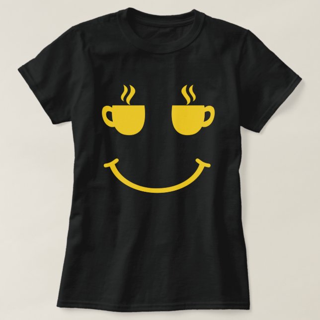 Camiseta Sonrisa en la copa de café (Diseño del anverso)