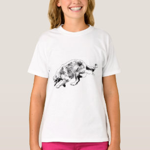Camiseta Sonrisa en la huella de las vacaciones, té dorado