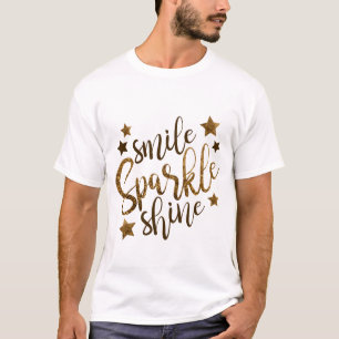 Camiseta Sonrisa, espuma, brillar