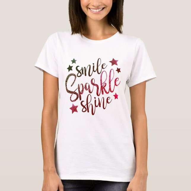 Camiseta Sonrisa, espuma y resplandor en tonos degradados m (Anverso)