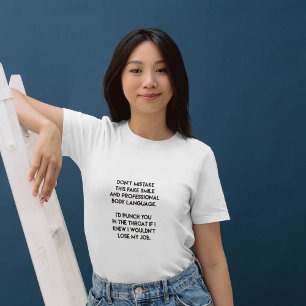 Camiseta Sonrisa falsa - Cita divertida y sarcástica