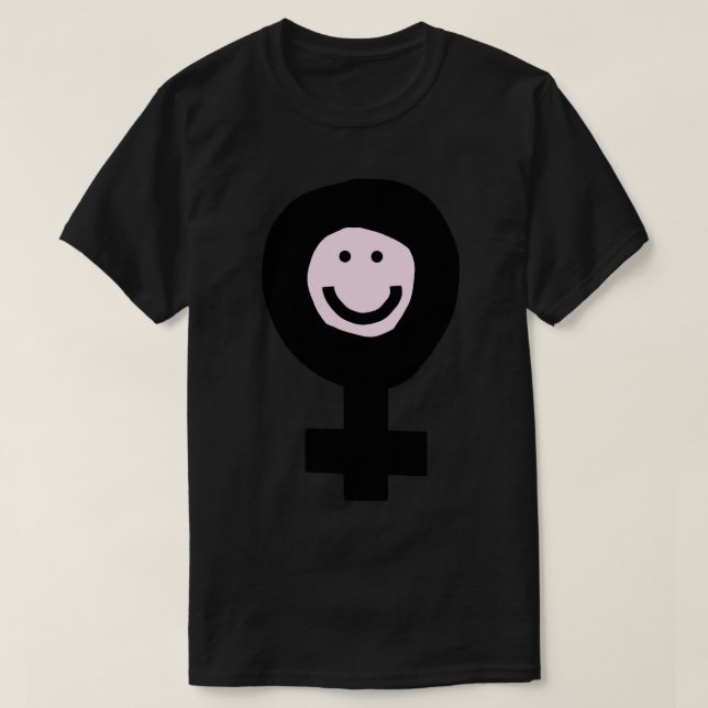 Camiseta Sonrisa femenina por una feminista mínima (Diseño del anverso)