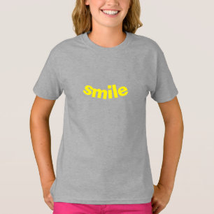 Camiseta "sonrisa" gran sonrisa - letras amarillas T-Shirt