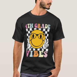 Camiseta Sonrisa groovy de 4º grado de los vibes de nuevo a