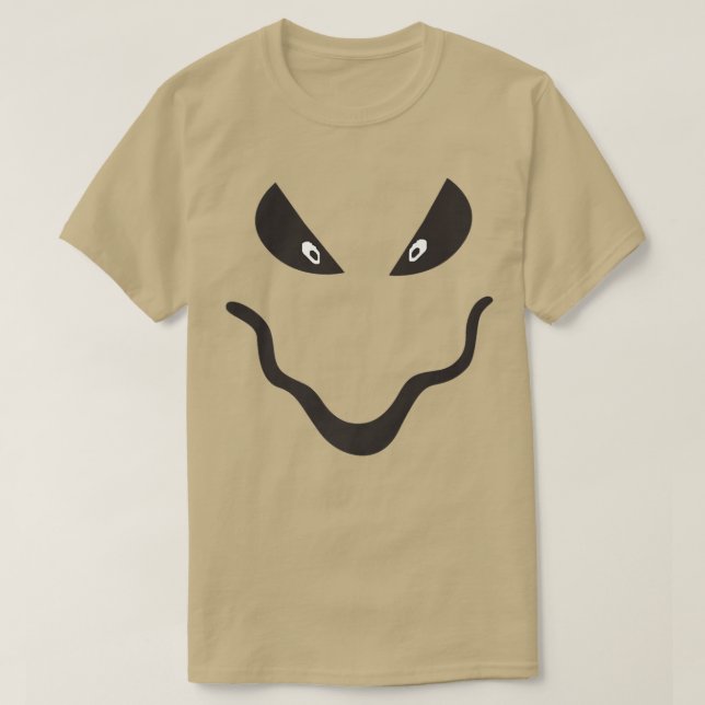 Camiseta Sonrisa malvada, calabaza Jack O' Lantern Face, Ha (Diseño del anverso)