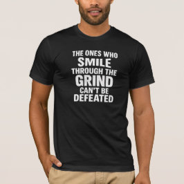 Camiseta Sonrisa motiva gimnasia cita con texto blanco