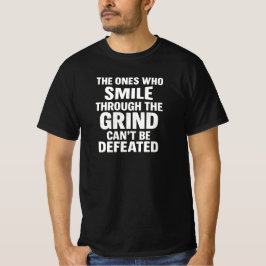 Camiseta Sonrisa motiva gimnasia cita con texto blanco