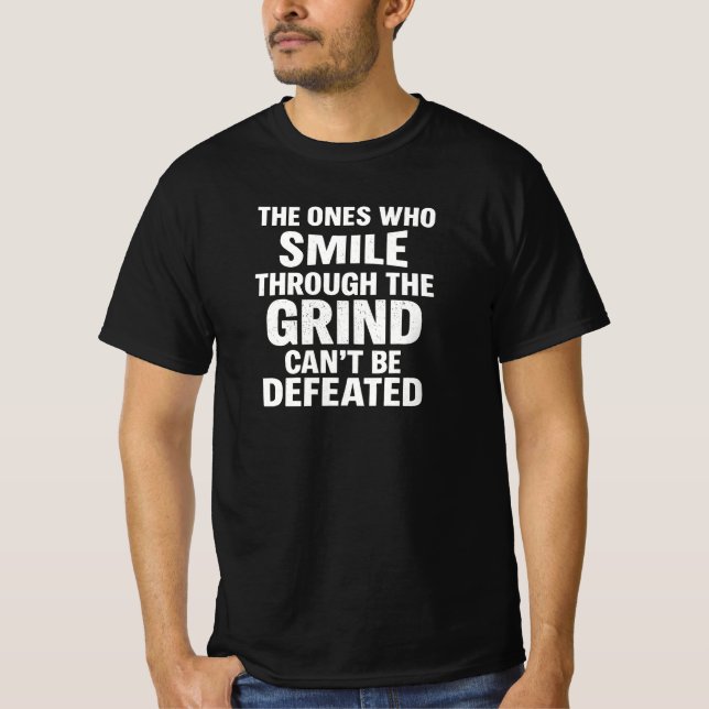 Camiseta Sonrisa motiva gimnasia cita con texto blanco (Anverso)
