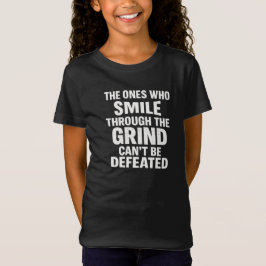 Camiseta Sonrisa motiva gimnasia cita con texto blanco