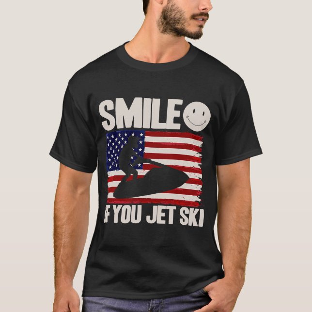 Camiseta Sonrisa motora si viajas por la bandera estadounid (Anverso)