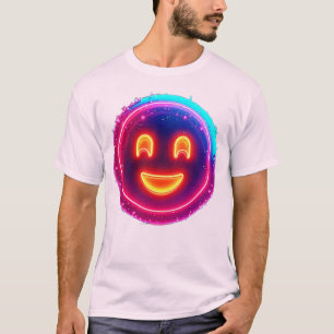 Camiseta Sonrisa Neon: Diseño de brillo feliz brillante