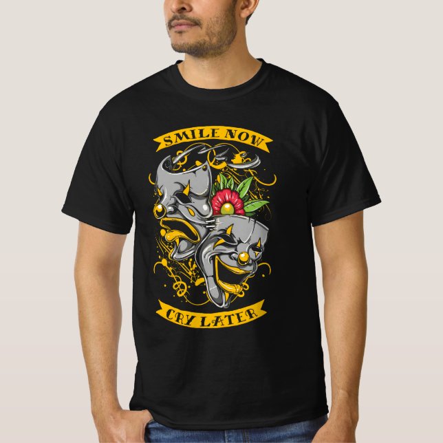 Camiseta Sonrisa Now Cry Late yeallow (Anverso)