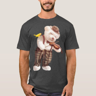 Camiseta Sonrisa perro jugando violín