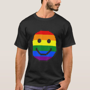 Camiseta Sonrisa Pixel Igualdad de Género Diversidad Orgull