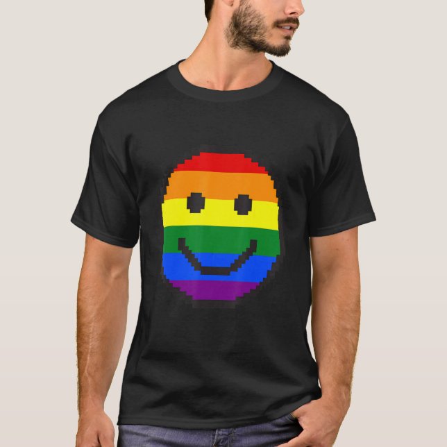 Camiseta Sonrisa Pixel Igualdad de Género Diversidad Orgull (Anverso)
