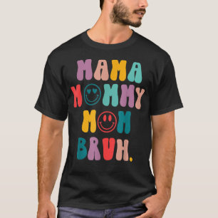Camiseta Sonrisa retro cara a mamá mamá mamá Día de la Madr