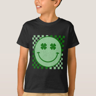 Camiseta Sonrisa Retro Groovy Día de San Patricio Cara de H