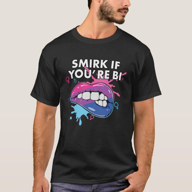 Camiseta Sonrisa si eres Bi Bisexual Orgullo Bisexual Bisex (Anverso)
