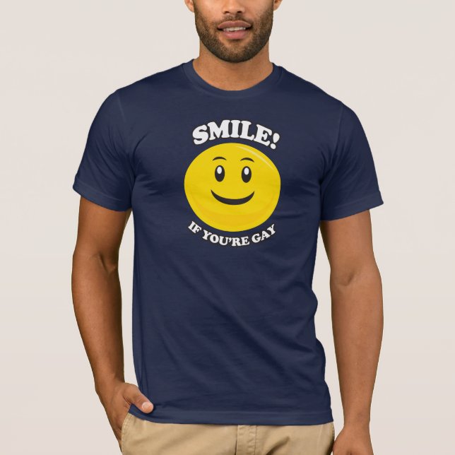 Camiseta SONRISA SI USTED es GAY (Anverso)