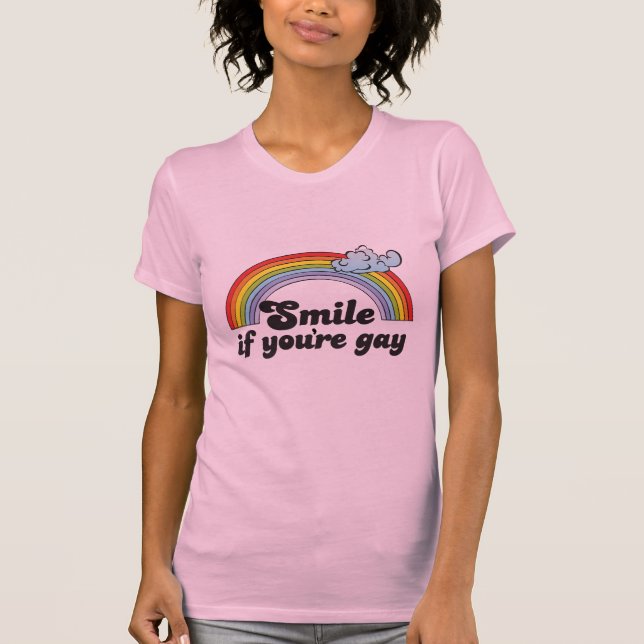 Camiseta SONRISA SI USTED es GAY (Anverso)