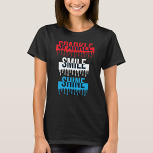 Camiseta Sonrisa Sparkle Shine cita inspiración Motivación