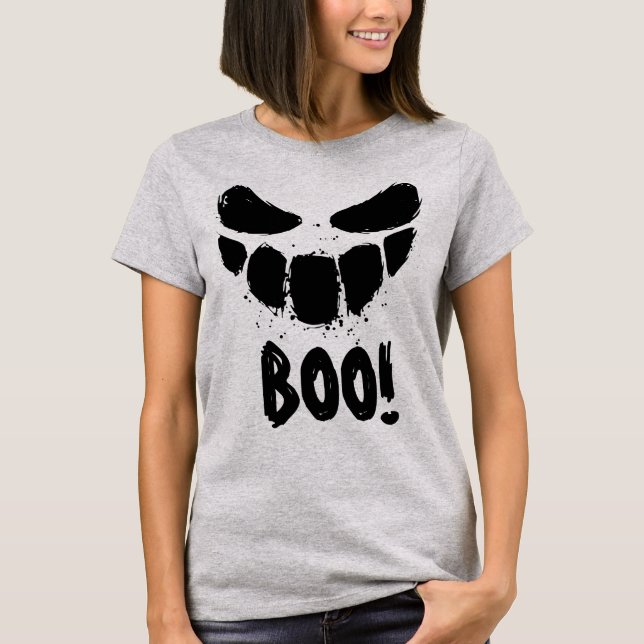 Camiseta Sonrisa Spooky Face Happy Halloween (Anverso)