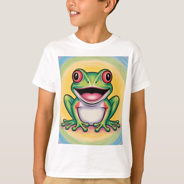 Camiseta Sonrisa suave de rana (Anverso)