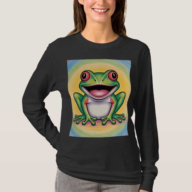 Camiseta Sonrisa suave de rana (Anverso)
