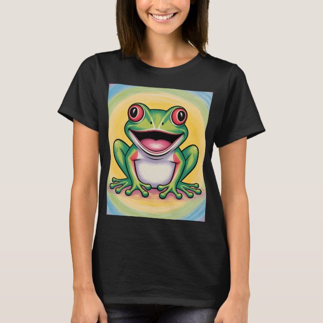 Camiseta Sonrisa suave de rana (Anverso)