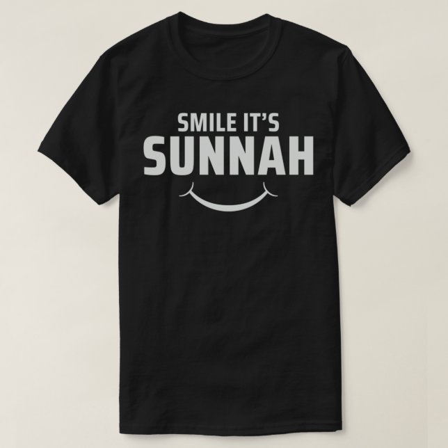 Camiseta sonrisa sus citas de arte islámico sunnah 7 (Diseño del anverso)